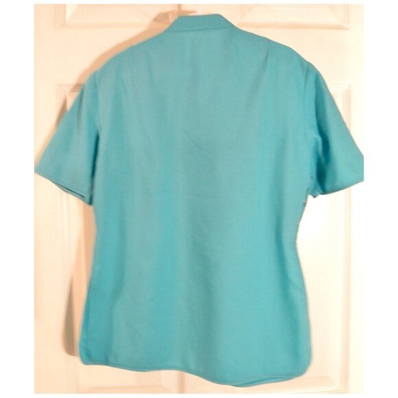 Custom Made Áo bà ba Vietnamese Blouse Blue Embroidered Flowers Size PXS Vintage - Picture 3 of 4